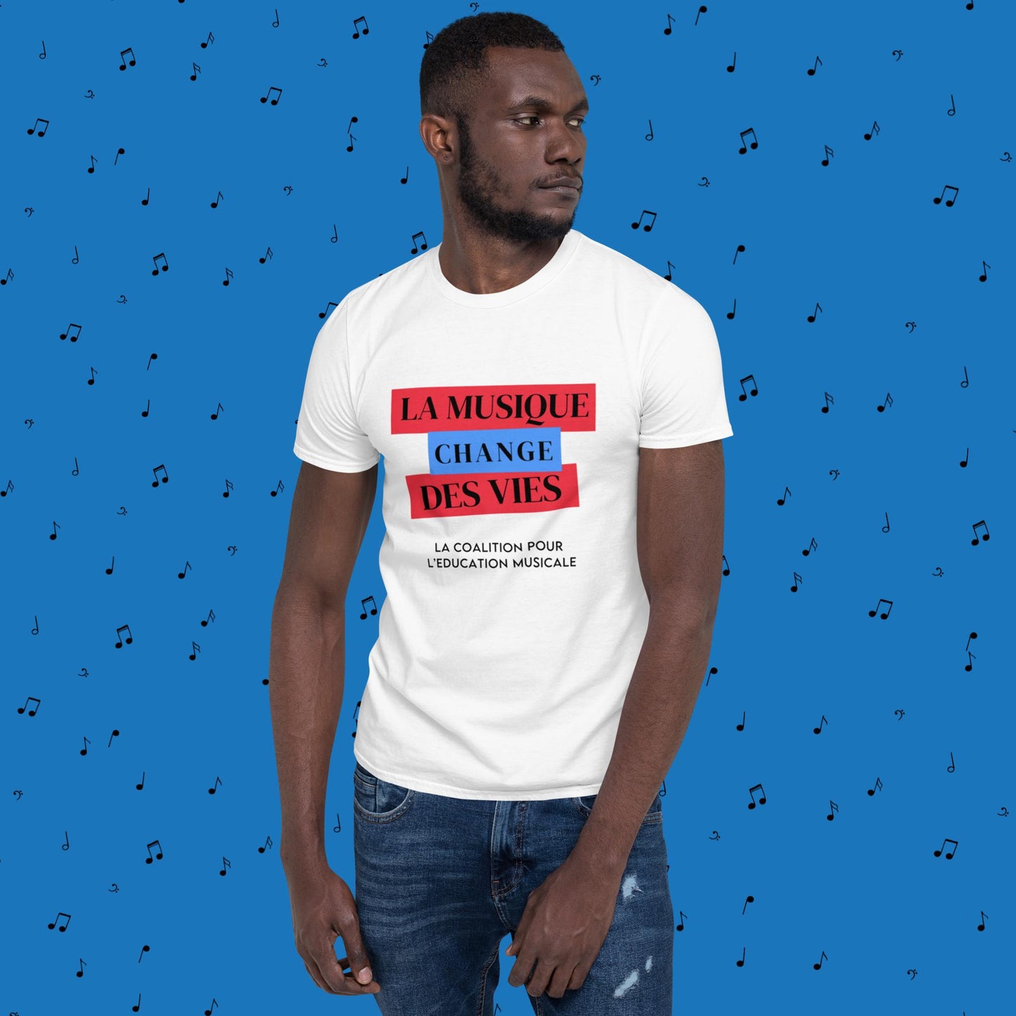 La musique change des vies: T-shirt Unisexe à Manches Courtes